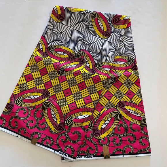 Vibrant African Print Ankara Mixed Print Cotton Fabric - Picture 1 of 3